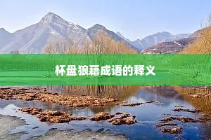 杯盘狼藉成语的释义