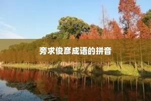 旁求俊彦成语的拼音