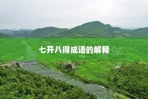 七开八得成语的解释