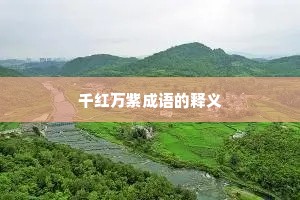 千红万紫成语的释义