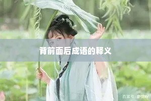 背前面后成语的释义