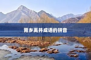 背乡离井成语的拼音