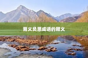 背义负恩成语的释义