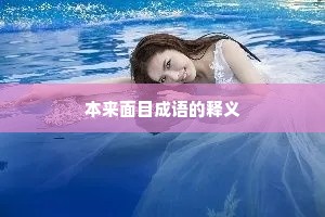 本来面目成语的释义