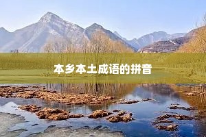 本乡本土成语的拼音