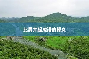比肩并起成语的释义