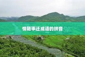 情随事迁成语的拼音