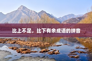 比上不足，比下有余成语的拼音