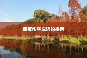 俾夜作昼成语的拼音