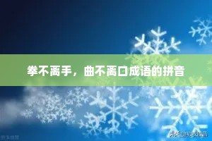 拳不离手，曲不离口成语的拼音