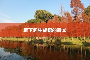笔下超生成语的释义