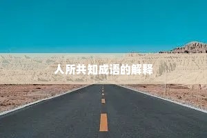 人所共知成语的解释