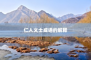 仁人义士成语的解释