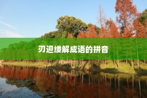 刃迎缕解成语的拼音