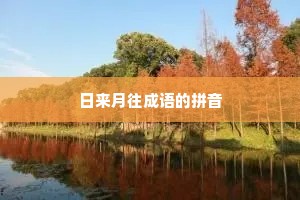 日来月往成语的拼音