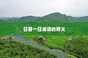 日甚一日成语的释义