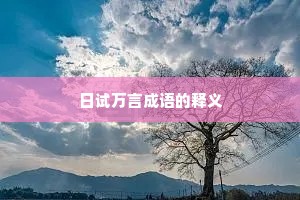 日试万言成语的释义