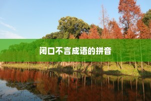 闭口不言成语的拼音