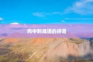 肉中刺成语的拼音