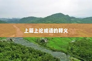 上篇上论成语的释义