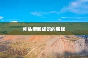 伸头缩颈成语的解释