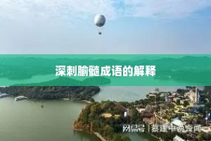 深刺腧髓成语的解释