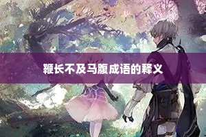 鞭长不及马腹成语的释义