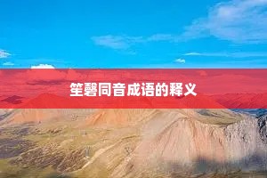 笙磬同音成语的释义