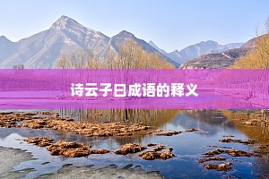 诗云子曰成语的释义