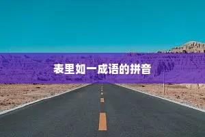 表里如一成语的拼音