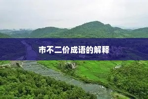 市不二价成语的解释