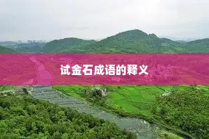 试金石成语的释义