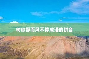 树欲静而风不停成语的拼音