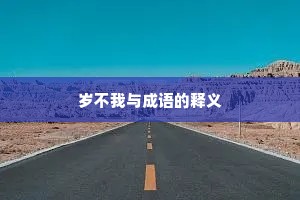 岁不我与成语的释义