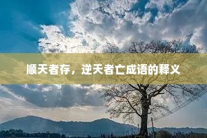 顺天者存，逆天者亡成语的释义