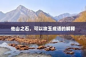 他山之石,可以攻玉成语的解释 他山之石,可以攻玉成语的解释