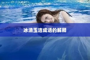 冰清玉洁成语的解释