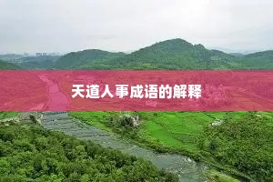 天道人事成语的解释