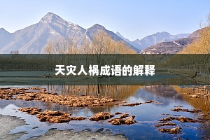 天灾人祸成语的解释