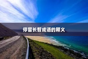 停留长智成语的释义