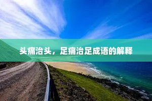 头痛治头，足痛治足成语的解释