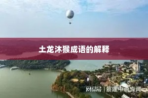 土龙沐猴成语的解释