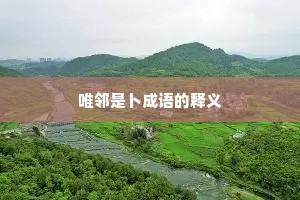 唯邻是卜成语的释义