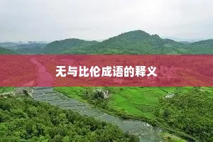 无与比伦成语的释义