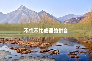 不慌不忙成语的拼音