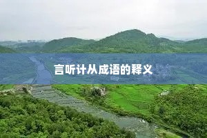 言听计从成语的释义 言听计从成语的释义