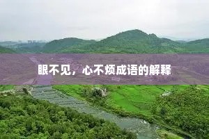 眼不见，心不烦成语的解释