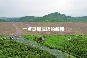 一点灵犀成语的解释 一点灵犀成语的解释