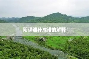 阴谋诡计成语的解释 阴谋诡计成语的解释