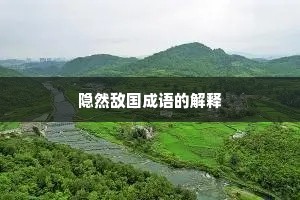 隐然敌国成语的解释 隐然敌国成语的解释